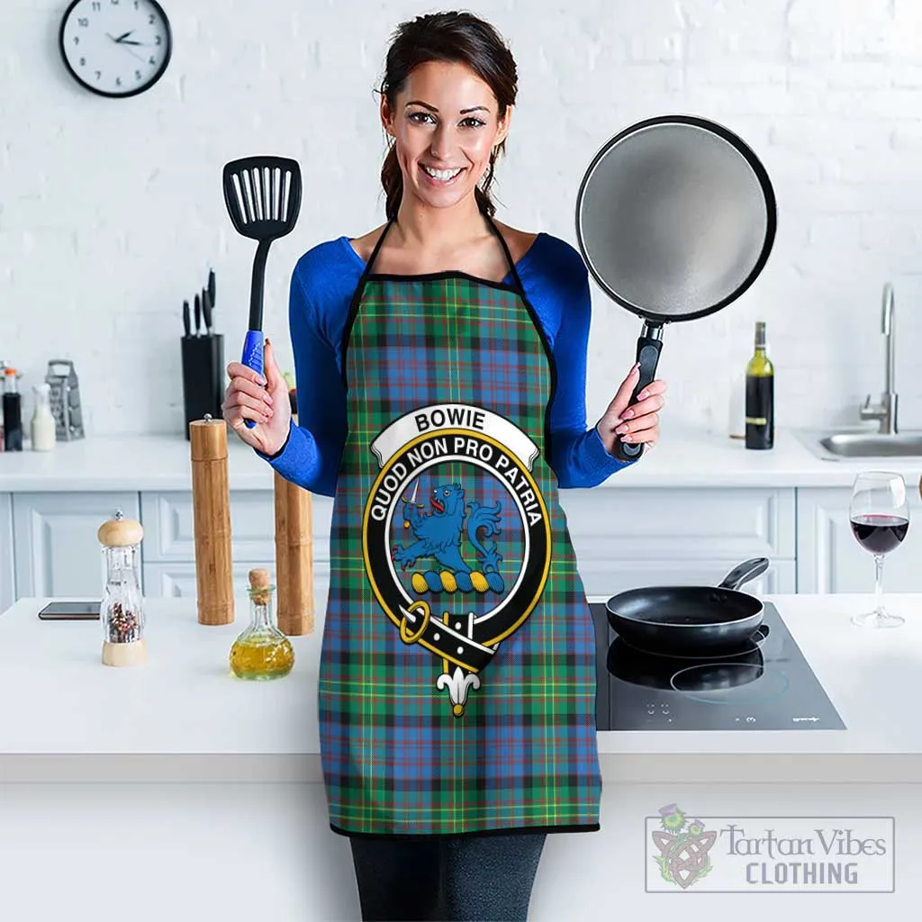 Bowie Ancient Tartan Apron with Family Crest