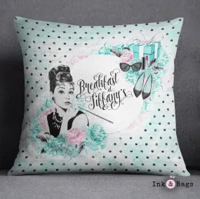 Breakfast at Tiffany Beauty and Fashion Throw Pillow