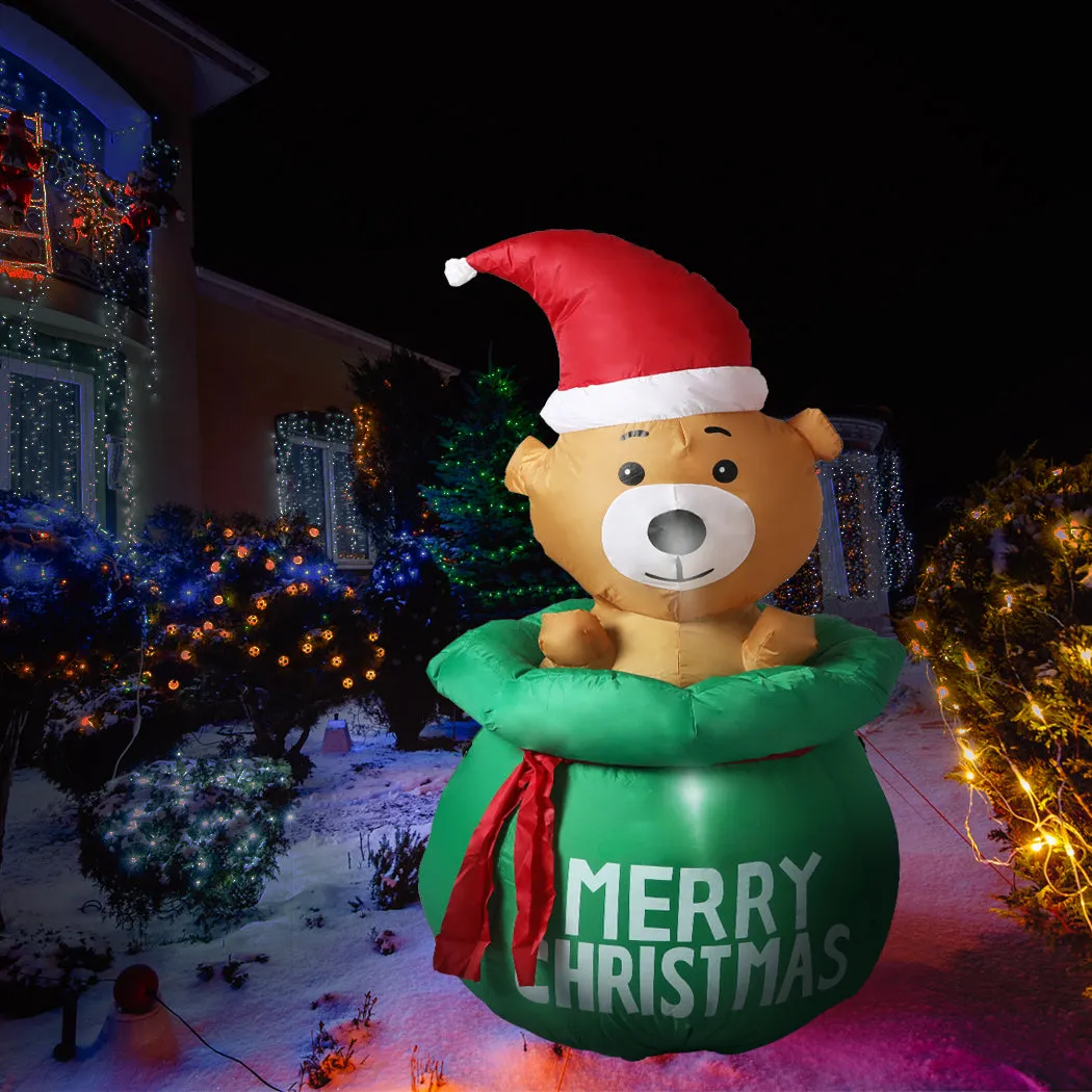 Bubbly Bear Christmas Inflatable Xmas Decorations - 1.2M