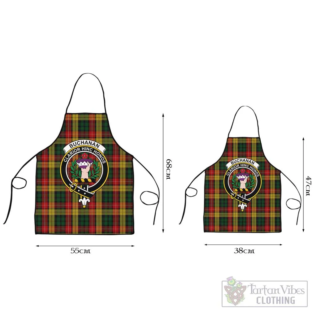 Buchanan Tartan Apron with Family Crest