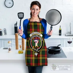 Buchanan Tartan Apron with Family Crest