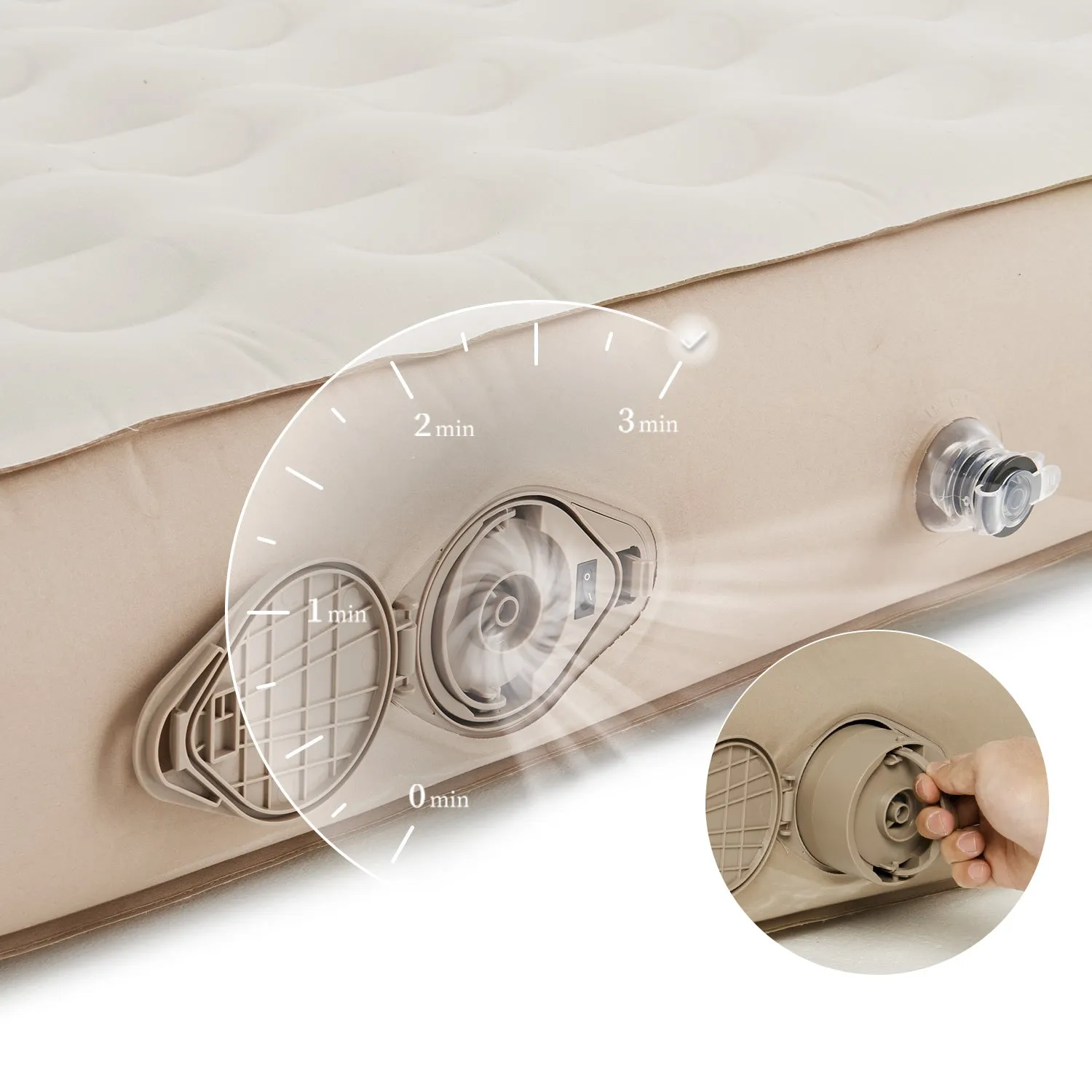 C20 Built-in Pump Double Inflatable Mattress