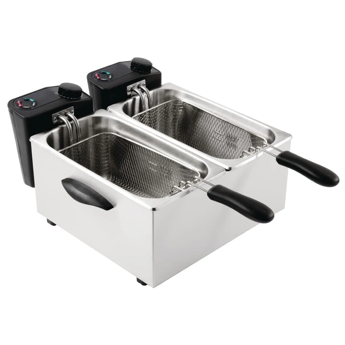 Caterlite Light Duty Twin Tank Twin Basket Electric Fryer 2x2kW - GG199