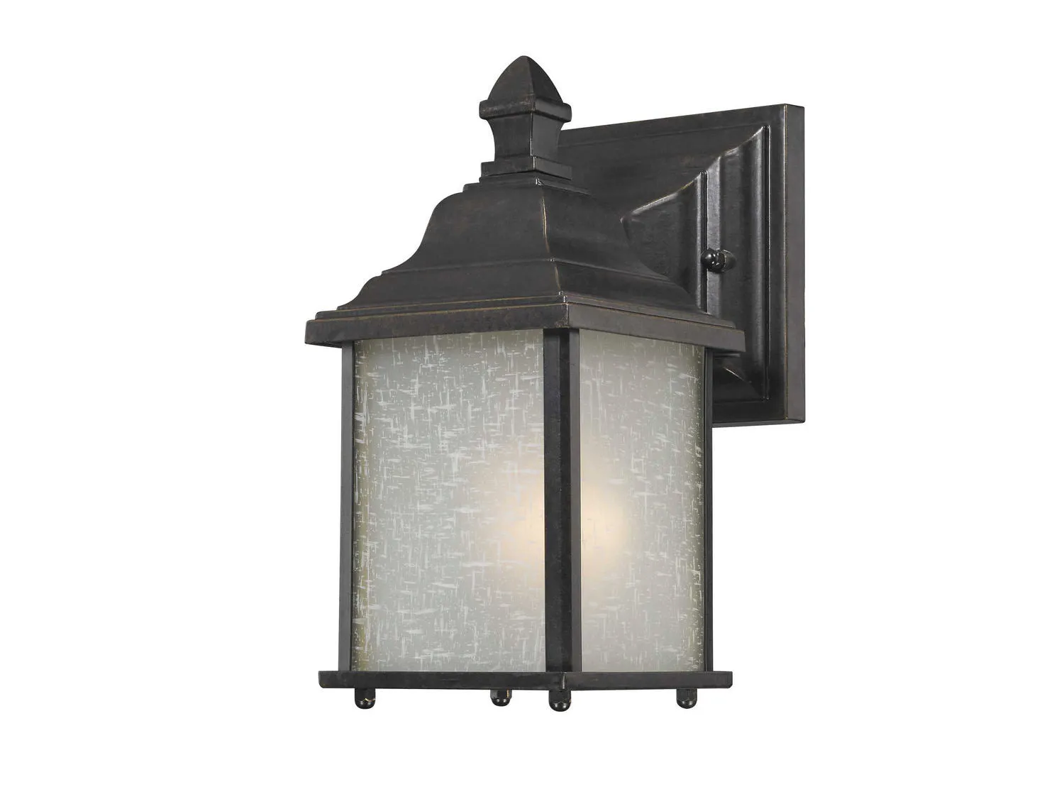 Charleston Outdoor 1-Light Wall Sconce in Winchester with White Linen Glass