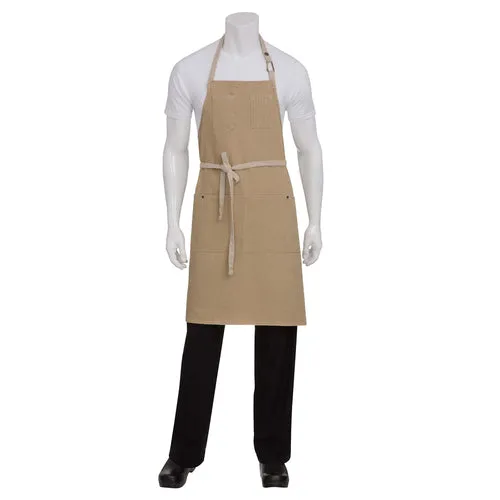 Chef Works ABCD056NAT0 Bib Apron