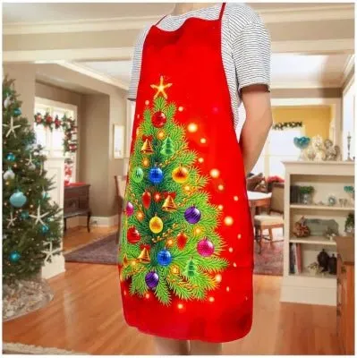 Christmas Cute Cooking Apron - Home Kitchen Cooking Baking Oil-proof Apron