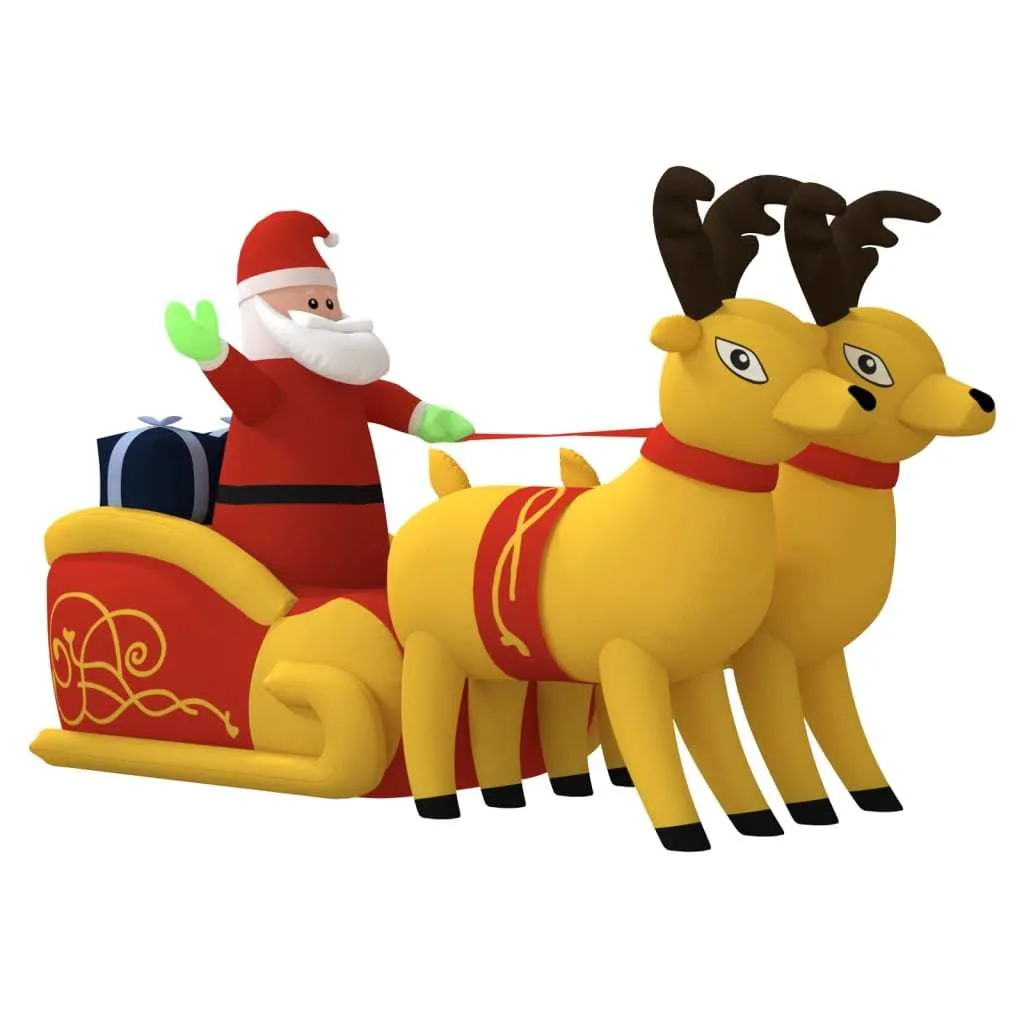 Christmas Inflatable Santa and Reindeer Decoration LED 51.2"