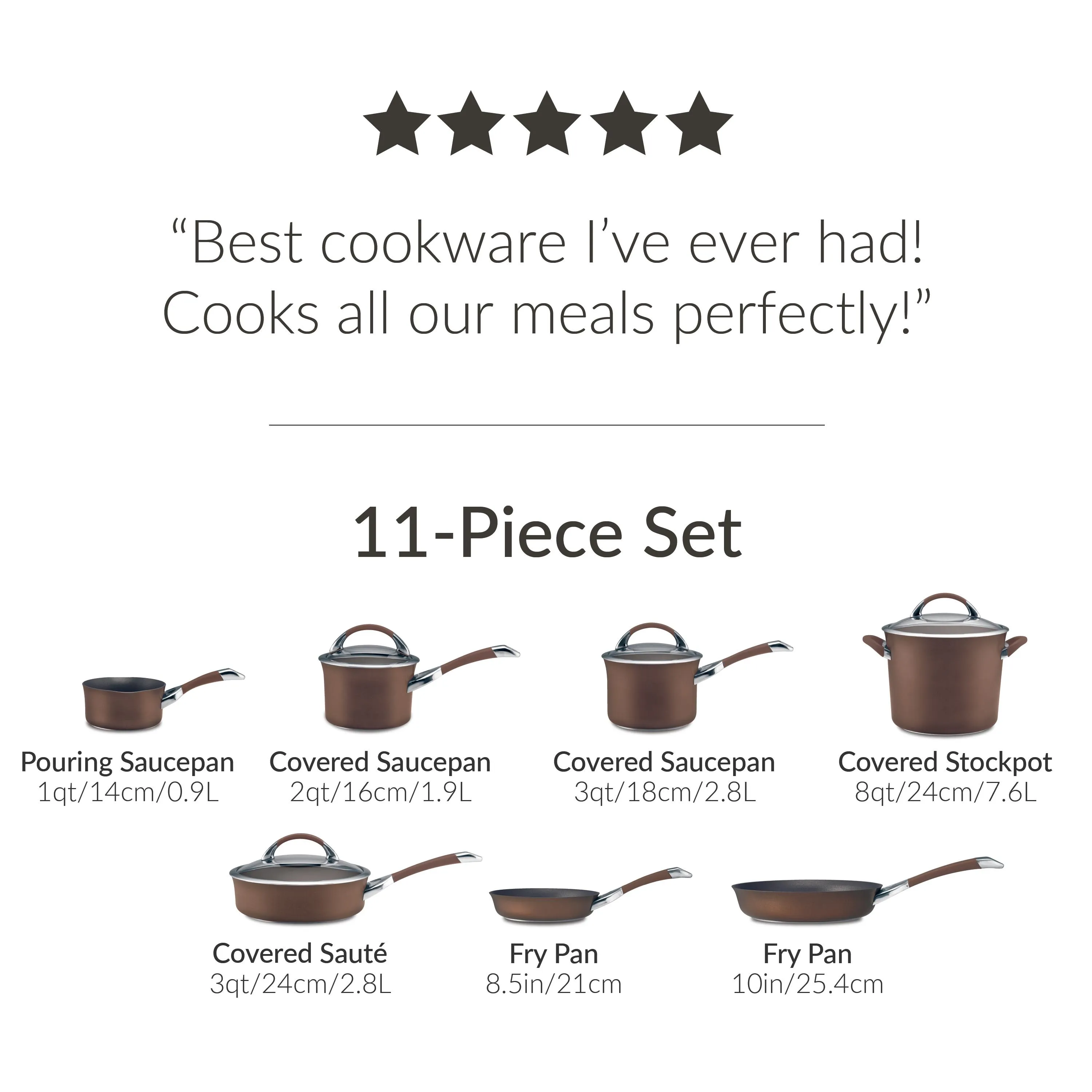 Circulon Symmetry 11pc Hard Anodized Cookware Set