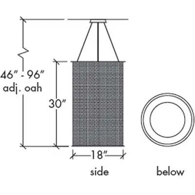 Clarus 14306-SFM Indoor/Outdoor Semi Flush Mount Pendant By Ultralights Lighting