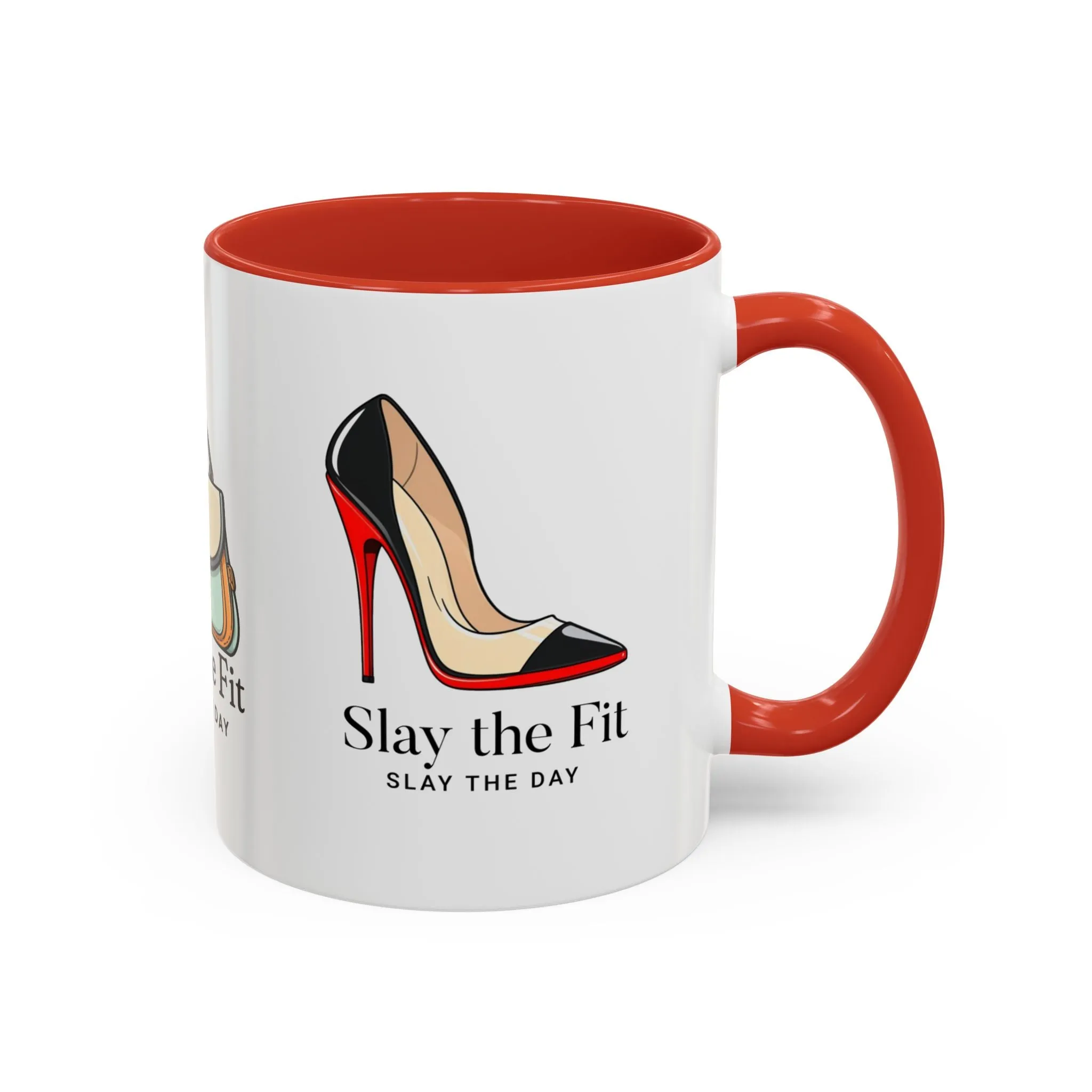 Coffee Mug, Fashionista Mug, Designer Mug, Chic Mug, Style Mug, Gifts for Her, Stiletto Heel, Diamond Necklace, Designer Purse