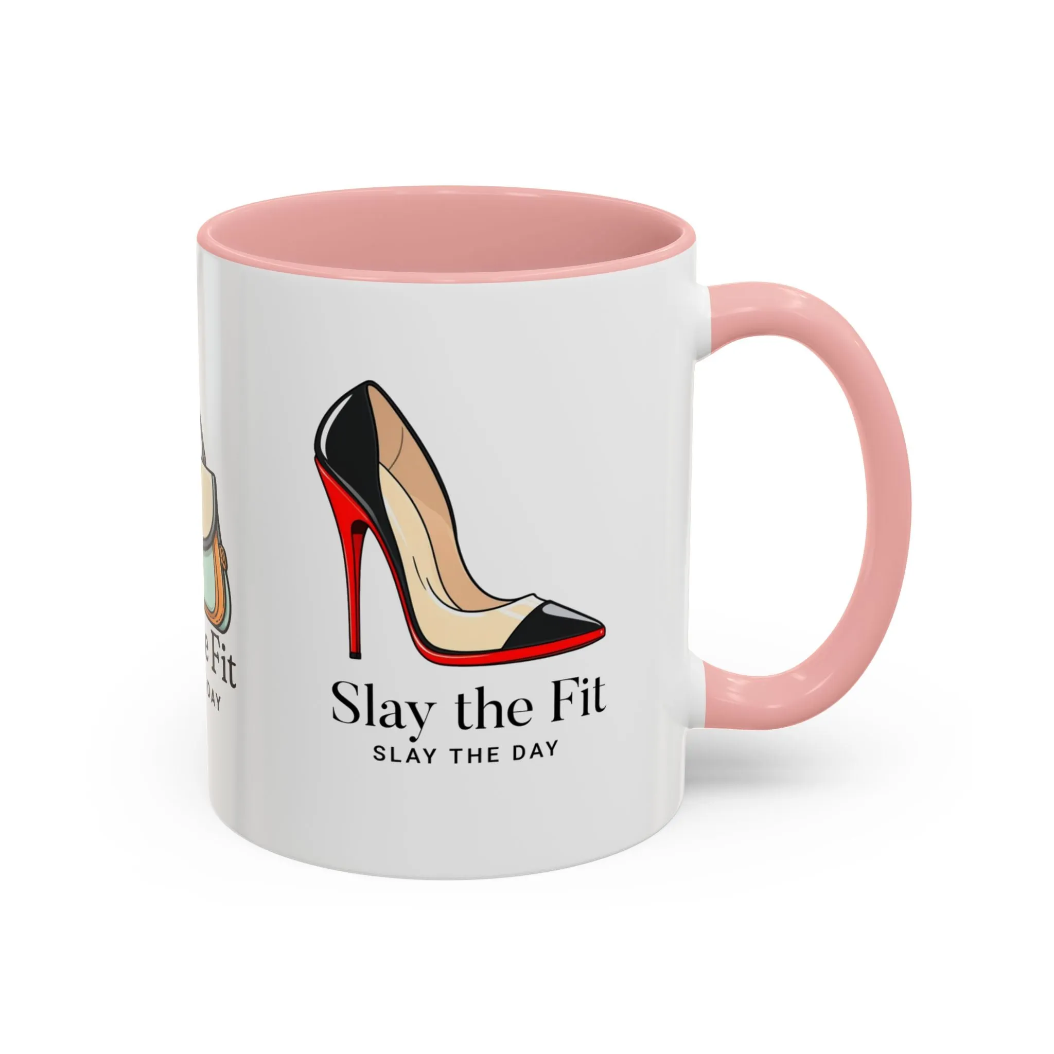 Coffee Mug, Fashionista Mug, Designer Mug, Chic Mug, Style Mug, Gifts for Her, Stiletto Heel, Diamond Necklace, Designer Purse