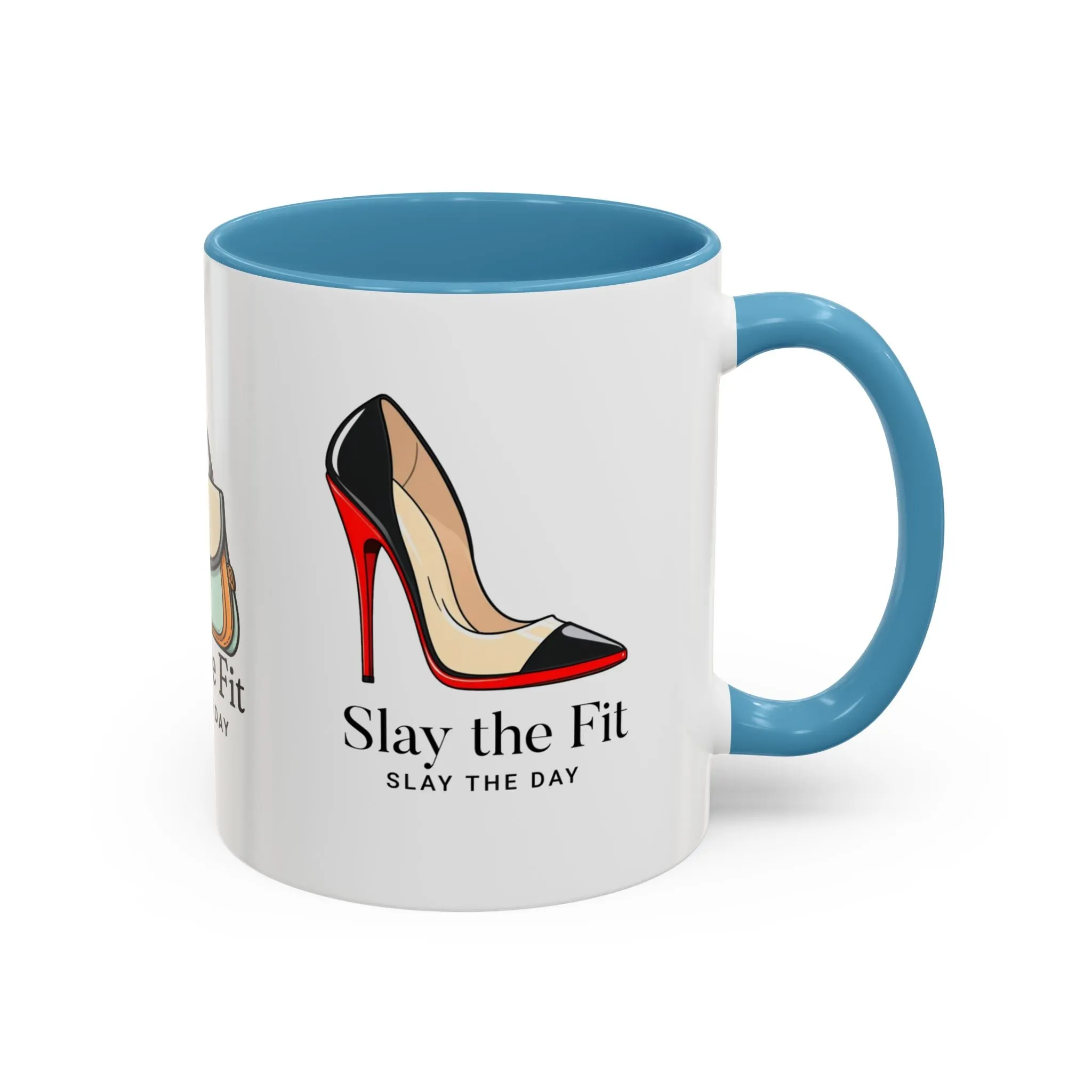 Coffee Mug, Fashionista Mug, Designer Mug, Chic Mug, Style Mug, Gifts for Her, Stiletto Heel, Diamond Necklace, Designer Purse