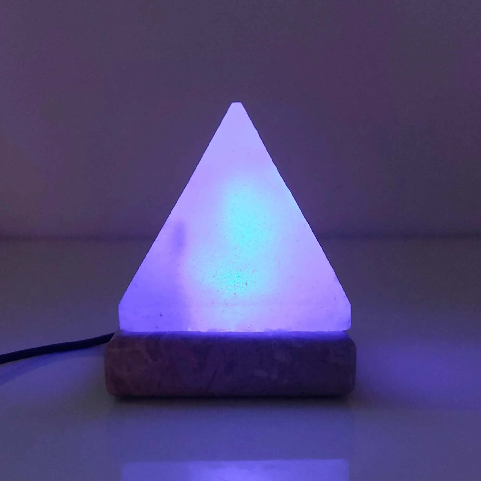 Color Changing Himalayan Salt Lamp USB, Pyramid Shape, LED