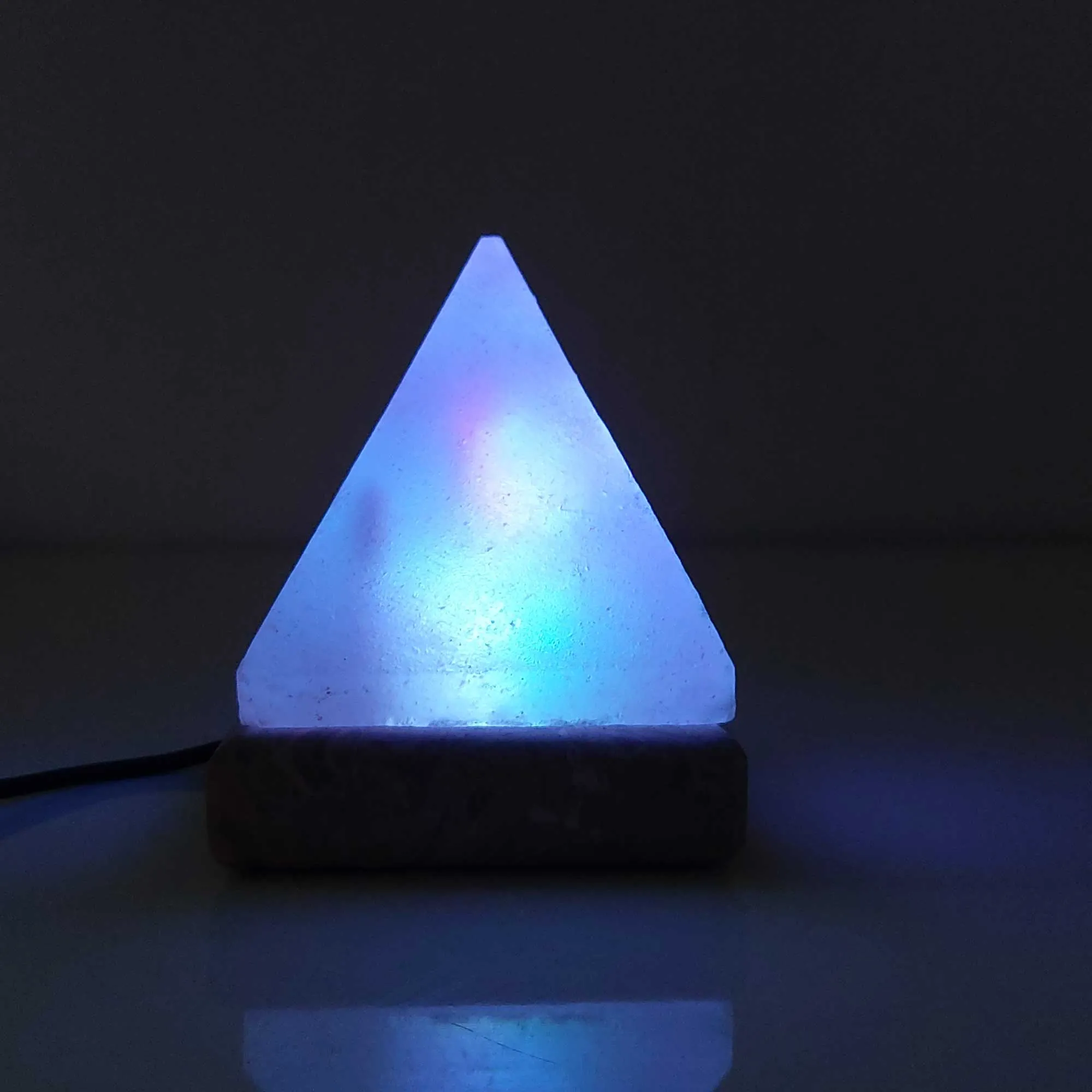 Color Changing Himalayan Salt Lamp USB, Pyramid Shape, LED