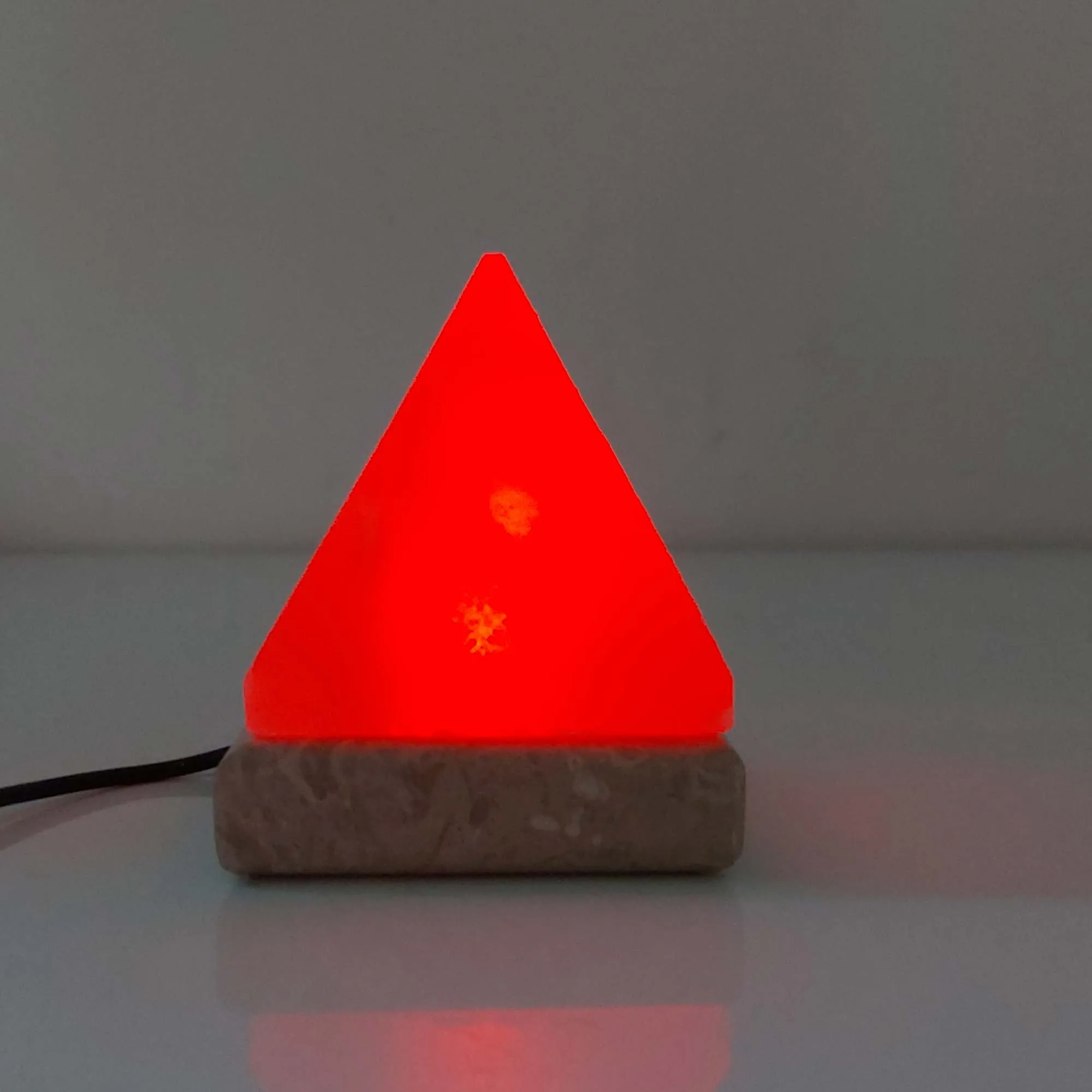 Color Changing Himalayan Salt Lamp USB, Pyramid Shape, LED