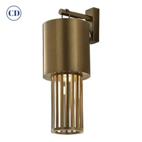 Contemporary Modern Italian Design Futurist Tubular Bronze Finish Steel Sconce