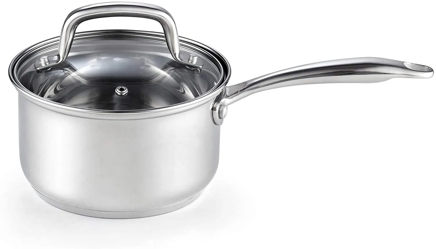 Cook N Home Lid 2-Quart Stainless Steel Saucepan, Silver