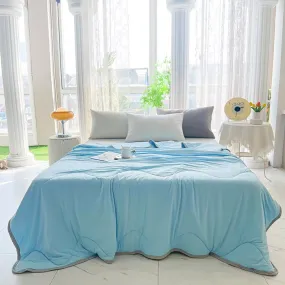 Cooling Ice Silk Summer Comforter machine washable