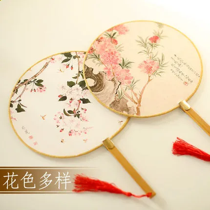 Cotton And Linen Hand-made Bamboo Bone Classical Chinese Fan Single Side 101