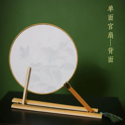 Cotton And Linen Hand-made Bamboo Bone Classical Chinese Fan Single Side 101