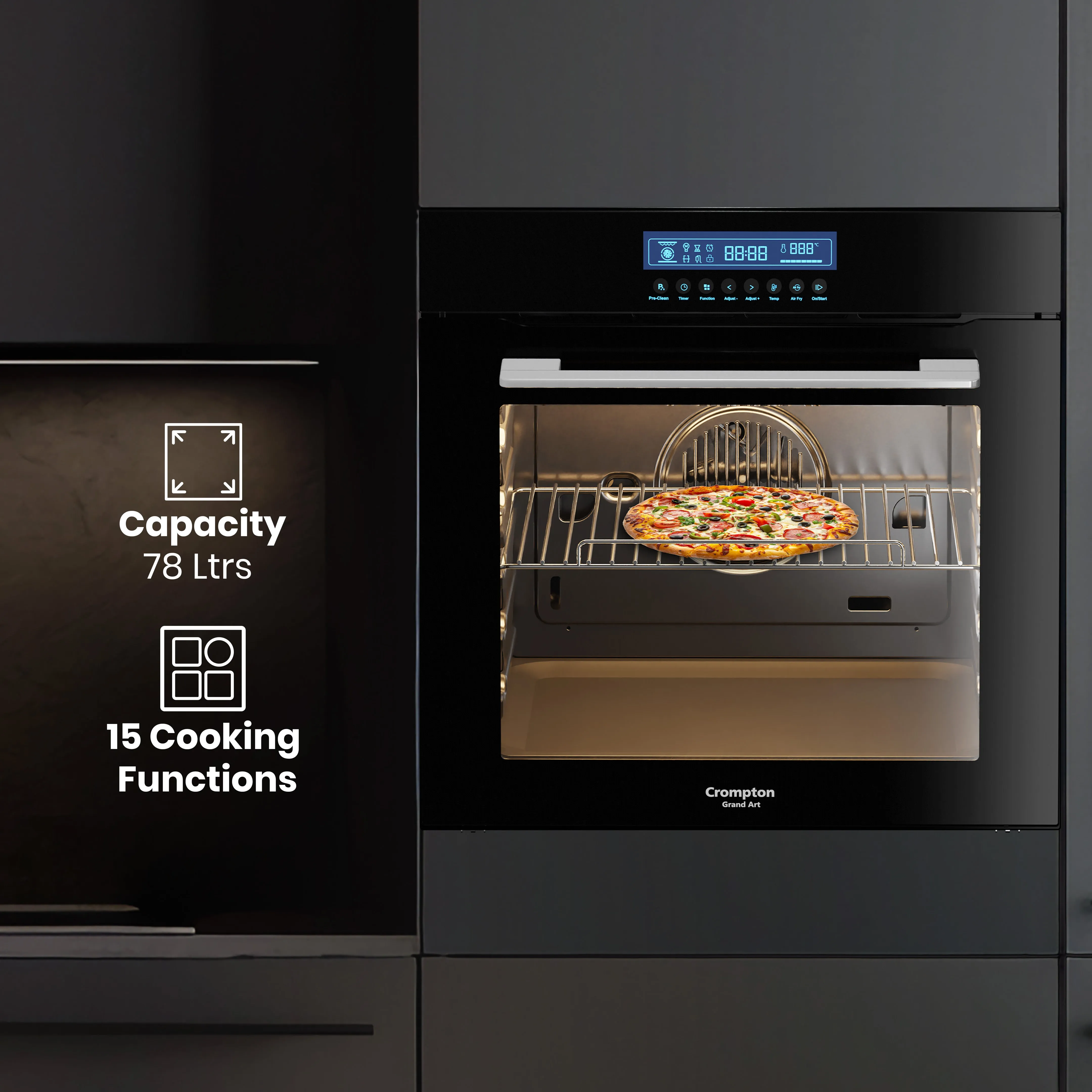 Crompton GrandArt -Pyrolytic Pro Oven 78L