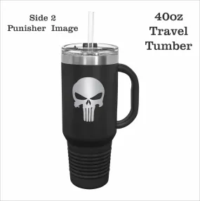 Custom HCSO 40oz Travel Tumbler with  Punisher