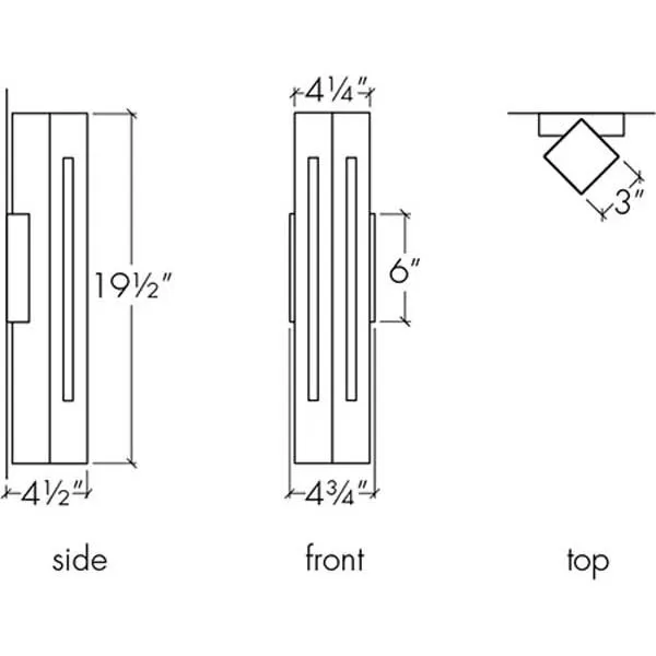 Cylo 19416-HM Indoor/Outdoor Horizontal Mounting Sconce By Ultralights Lighting