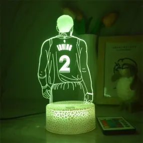 Dallas Mavericks Kyrie Irving 3D night light -1/3/7/16 colors lamp base