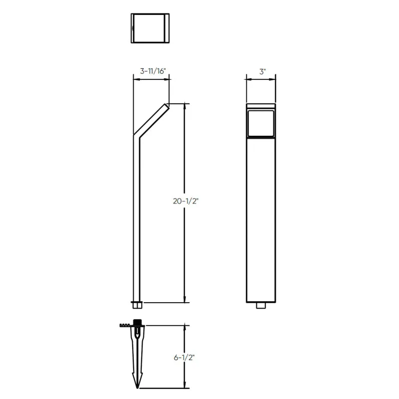 Dals DCP-45HP20 Acute 20" Tall LED Path Light