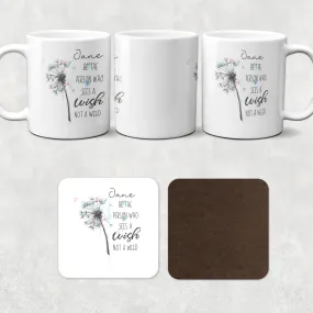 Dandelion Wishes Positive Mug - See the wish not the weed