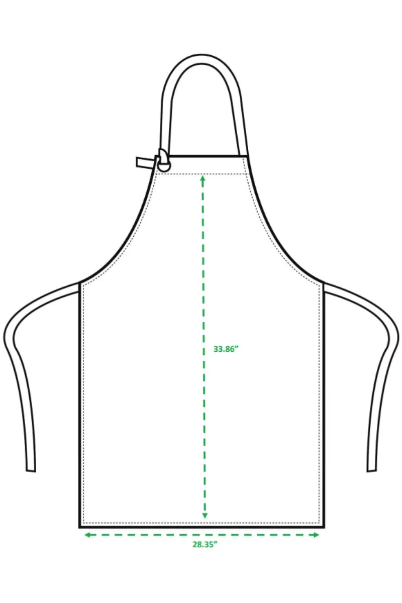 Dark Grey "Calibre" Heavy Cotton Canvas Adjustable Bib Apron (No Pockets)