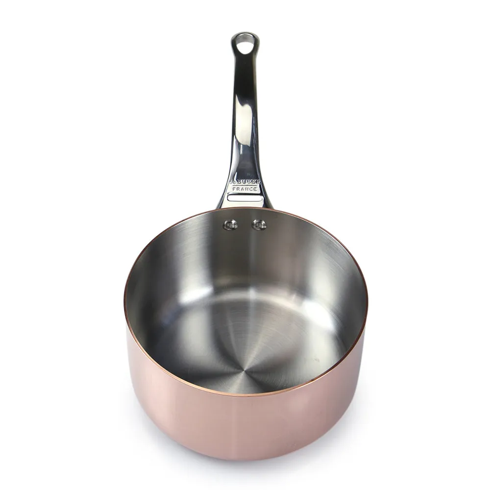 De Buyer Copper Saucepan With Stainless Steel Handle