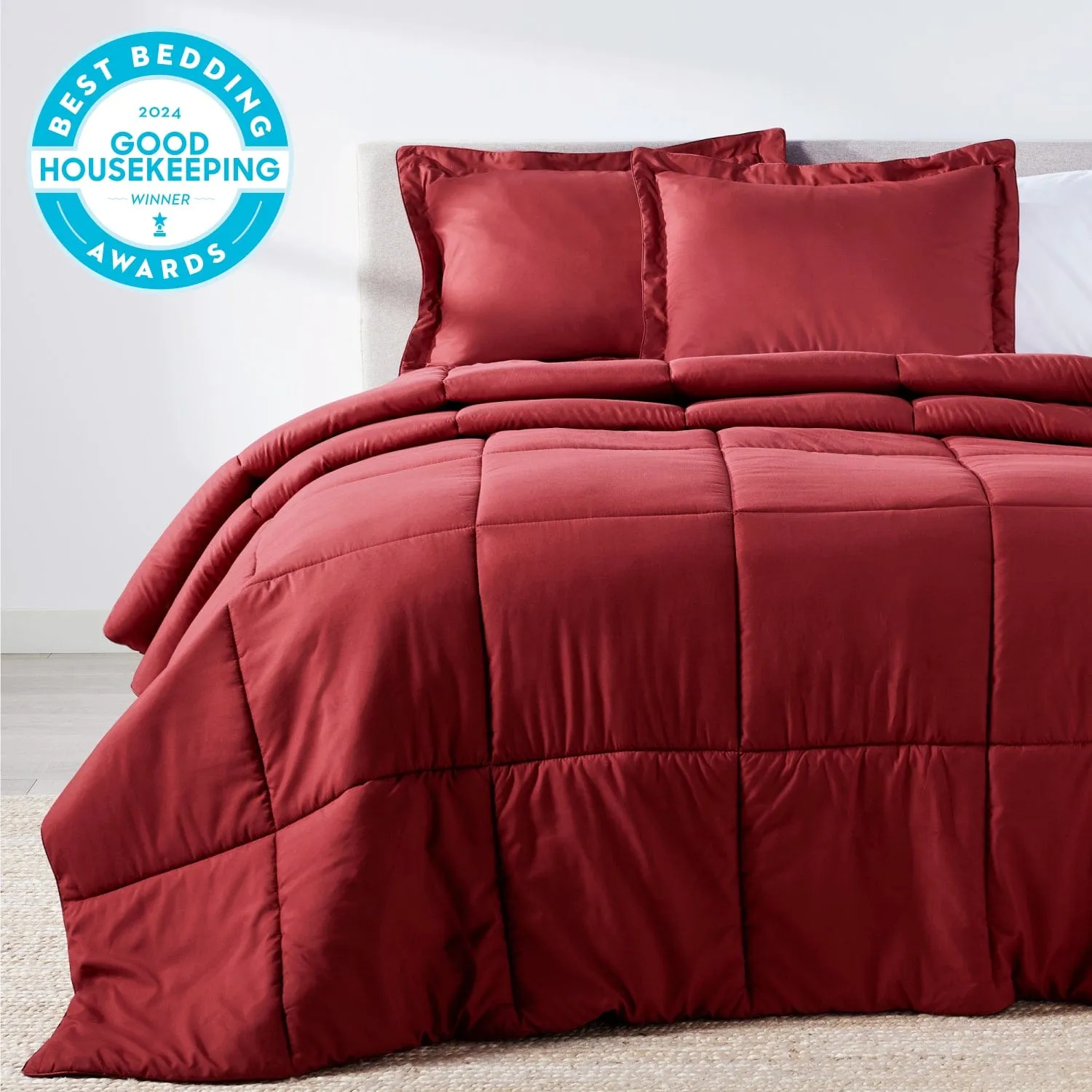 Deep Crimson Red Oversized Comforter Set