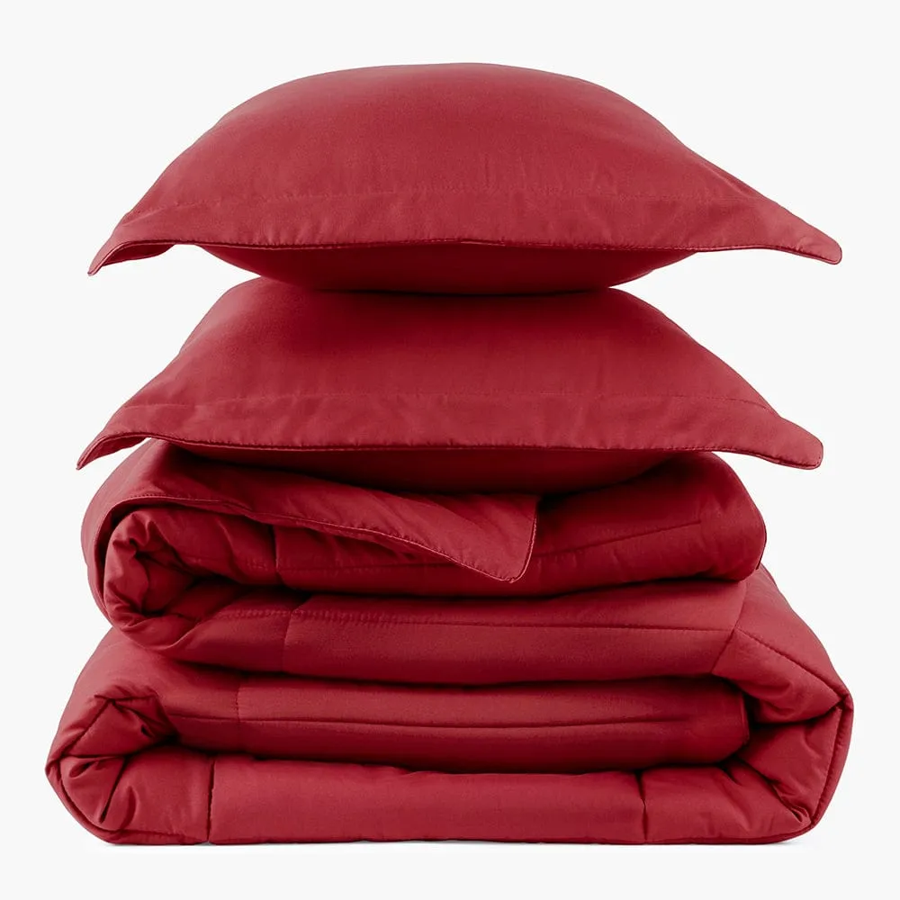 Deep Crimson Red Oversized Comforter Set