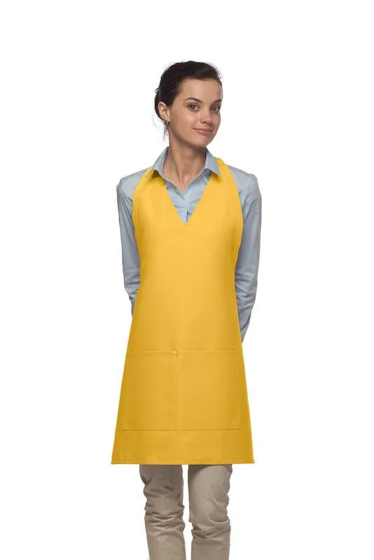 Deluxe V-Neck Adjustable Tuxedo Apron (2 Pockets)