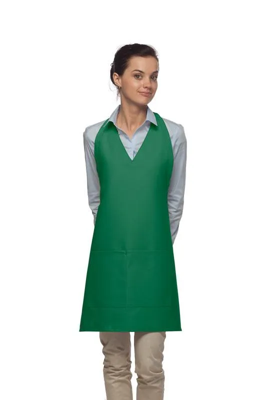 Deluxe V-Neck Adjustable Tuxedo Apron (2 Pockets)