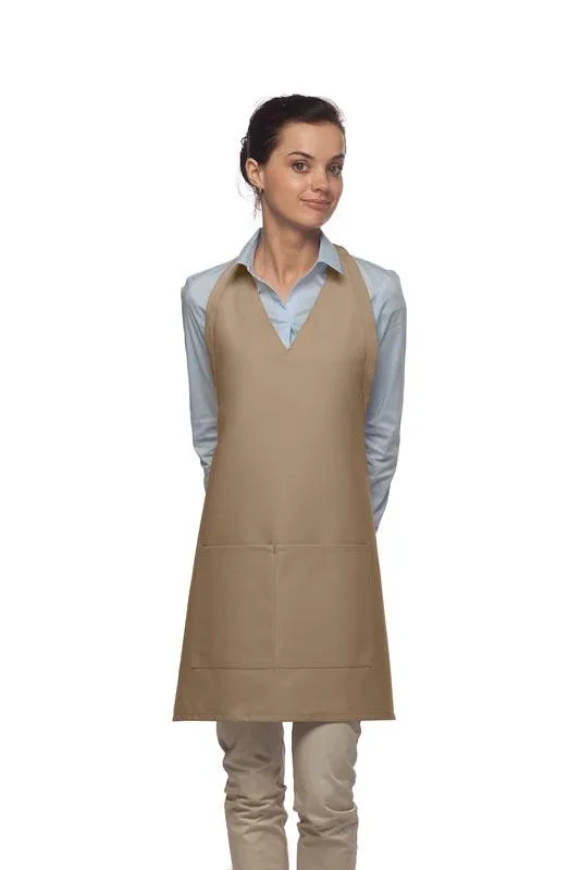 Deluxe V-Neck Adjustable Tuxedo Apron (2 Pockets)