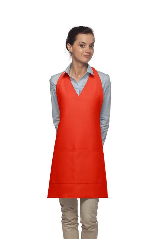 Deluxe V-Neck Adjustable Tuxedo Apron (2 Pockets)