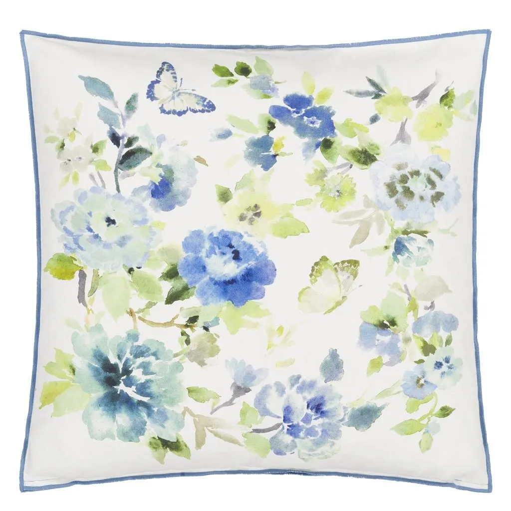 Designers Guild Fiore D'acqua Delft Cotton Decorative Pillow