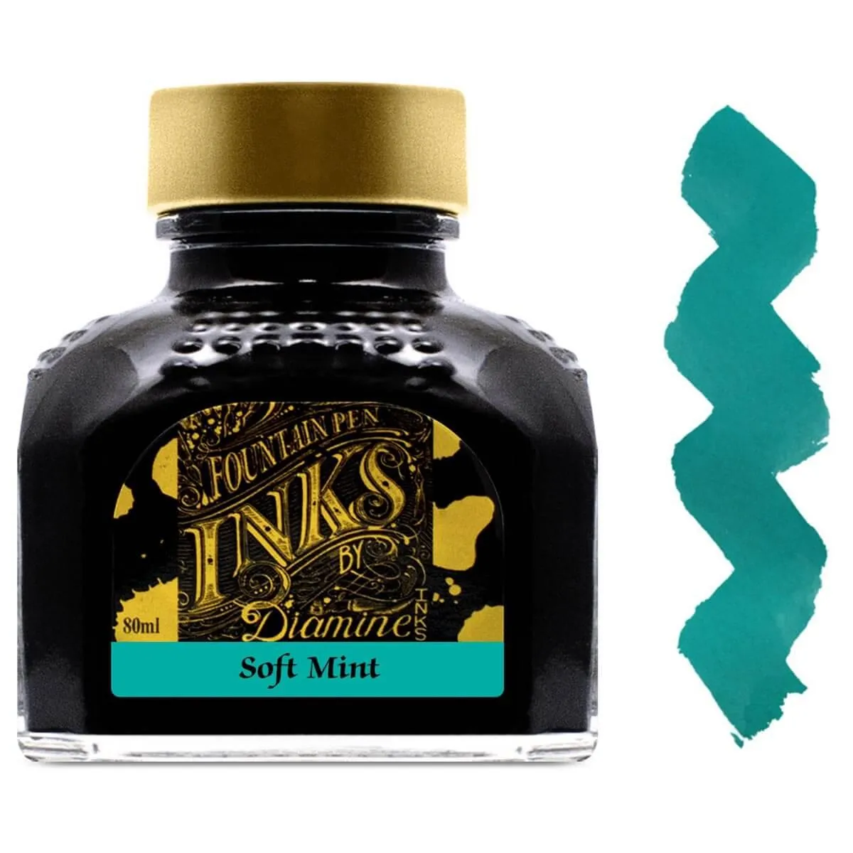 Diamine Fountain Pen Ink Bottle - 80 ml Soft Mint | 7089