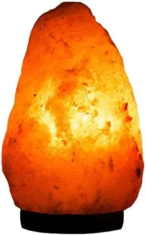 Dimmable Salt Lamp, Natural Himalayan Crystal Rock Salt Lamp Pink Light, Hand Crafted Wooden Base Direct from Foothills of The Himalayas Home Decor, Night Light & Gifts