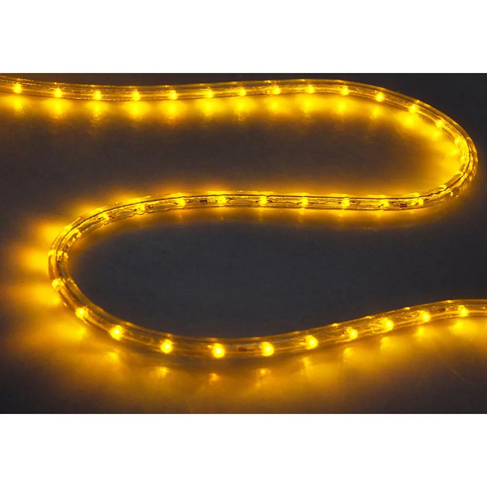 DIY 50ft Waterproof LED Rope Light with Power Cord Connector