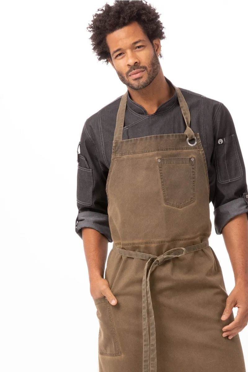 Dorset Golden Brown Chefs Bib Apron