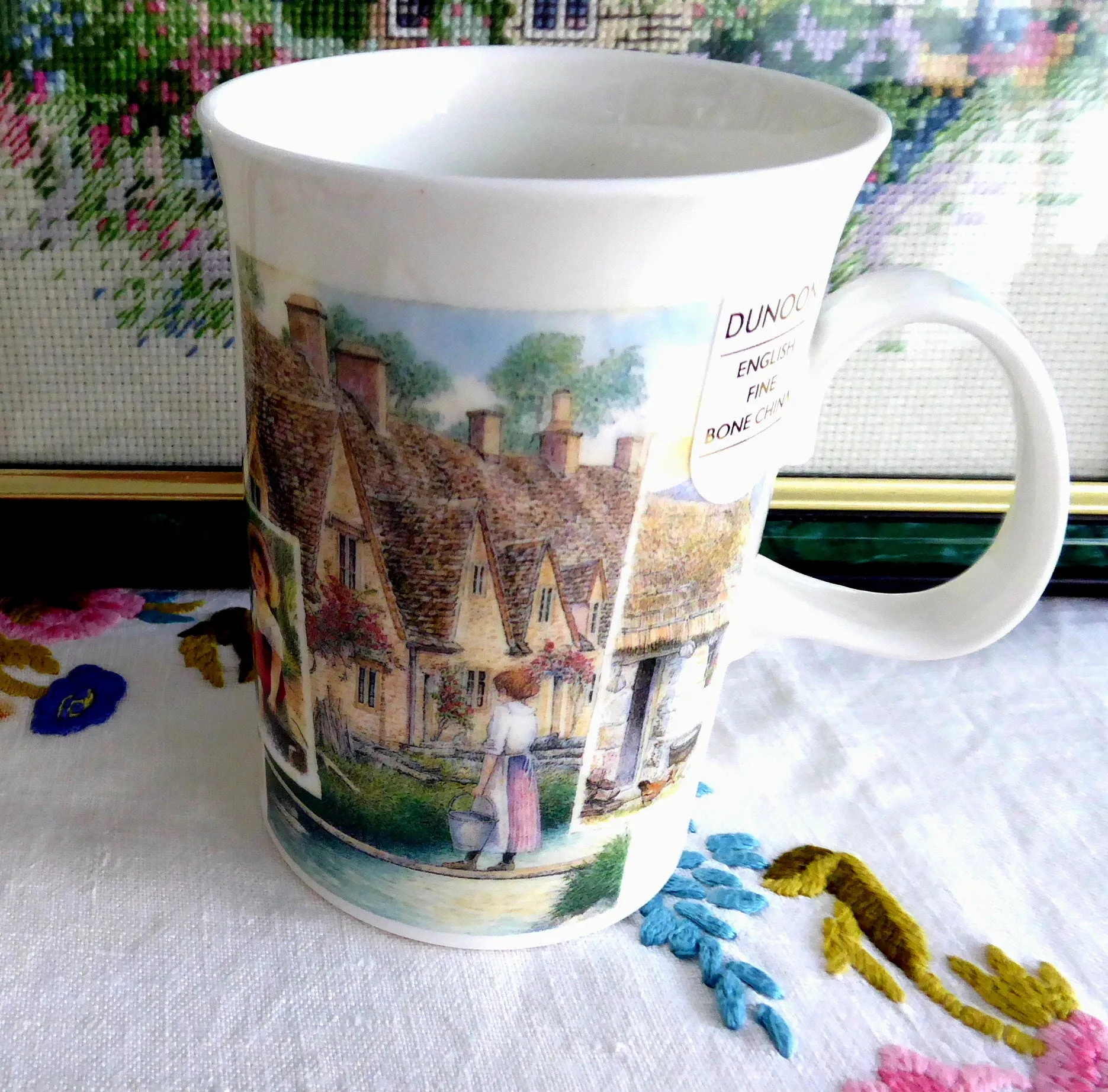 Dunoon Cottage Life Cotswold Stone Village Mug Richard Partis 2007