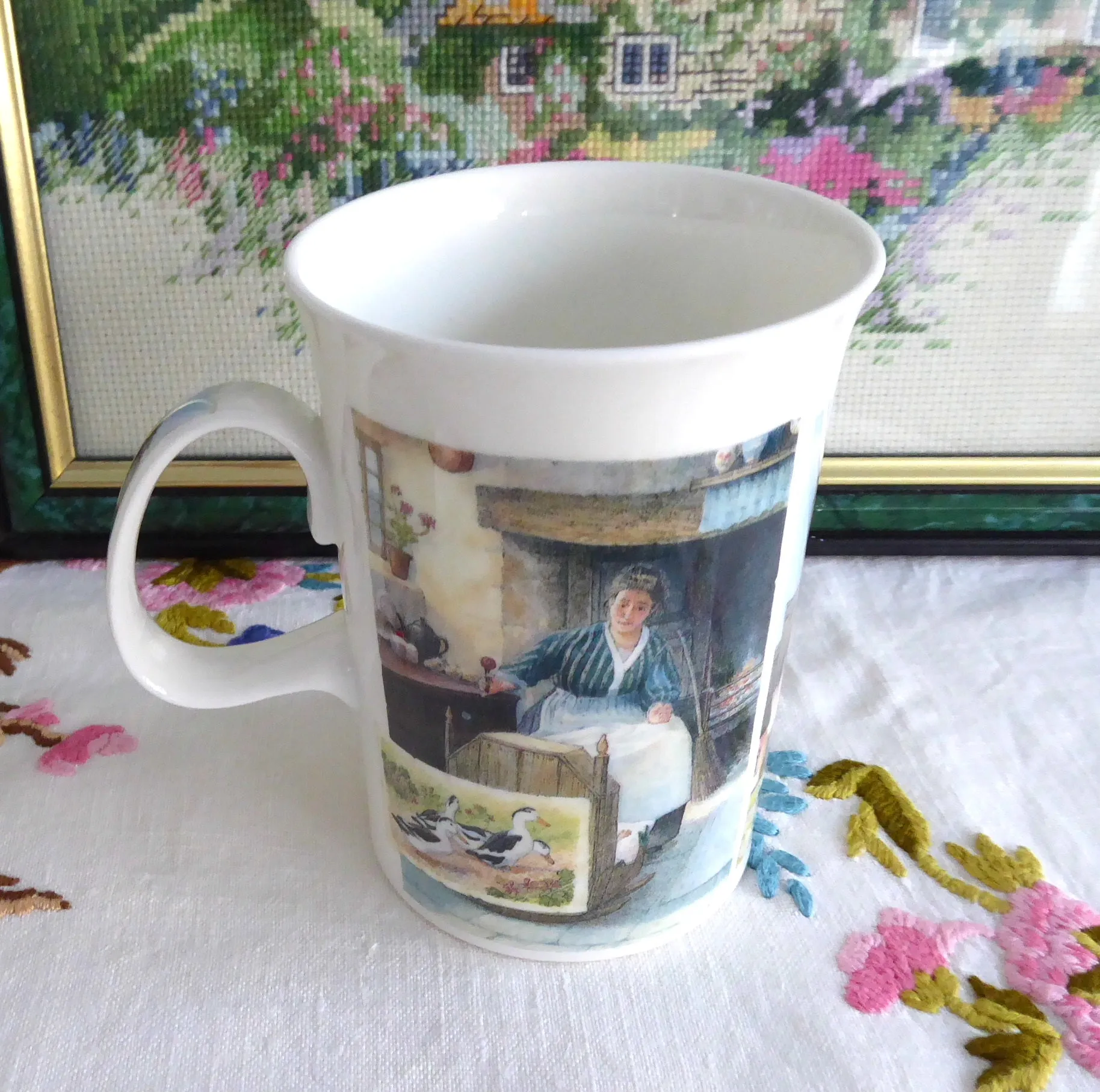 Dunoon Cottage Life Cotswold Stone Village Mug Richard Partis 2007