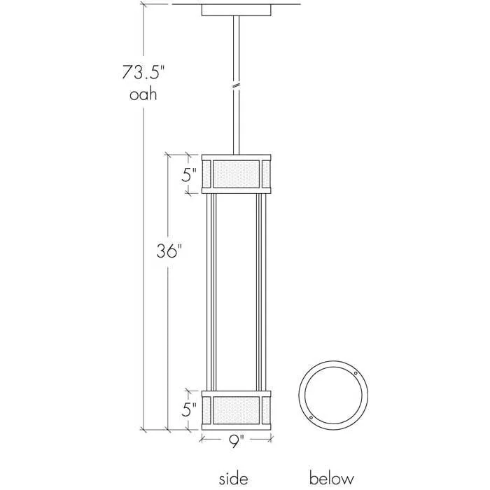 Duo 19436-36 Indoor/Outdoor Pendant By Ultralights Lighting