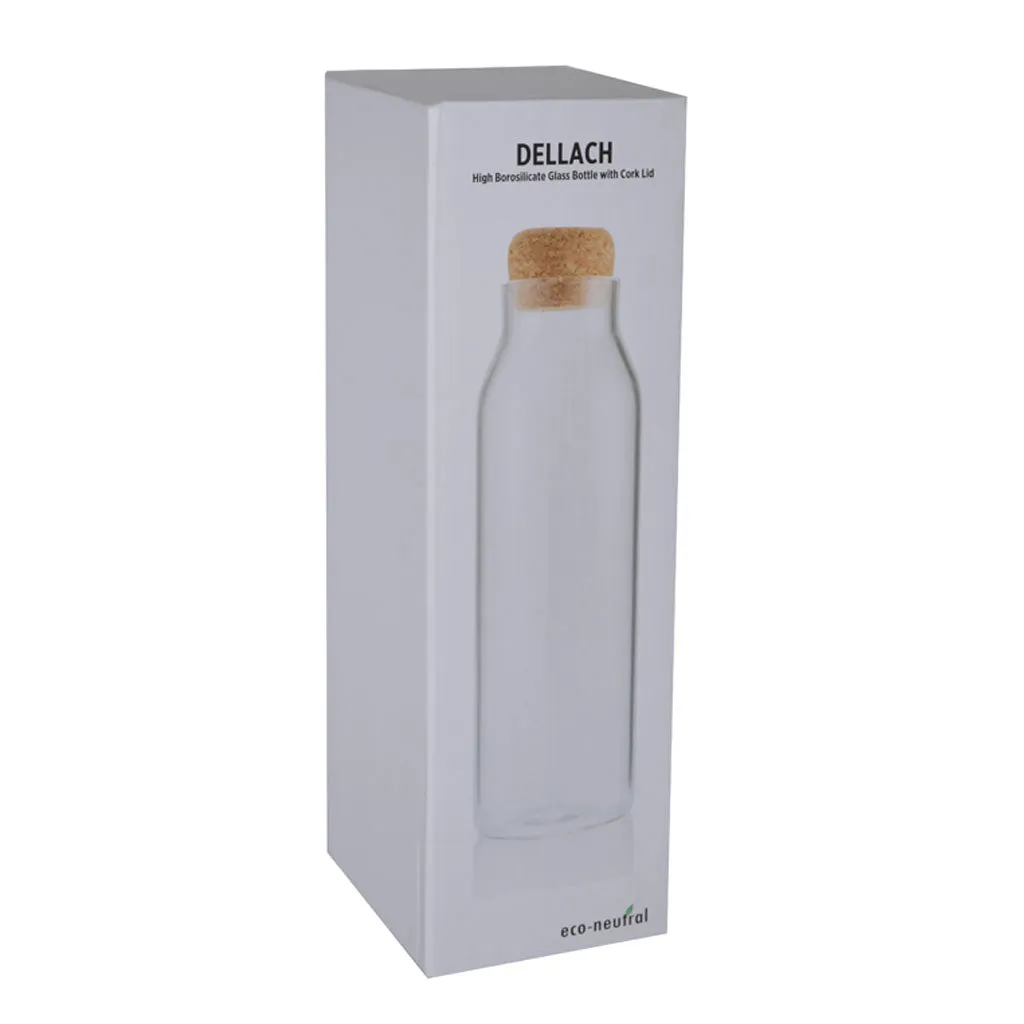 DWEN 363 DELLACH - Borosilicate Glass Bottle with Cork Lid - 1200ml