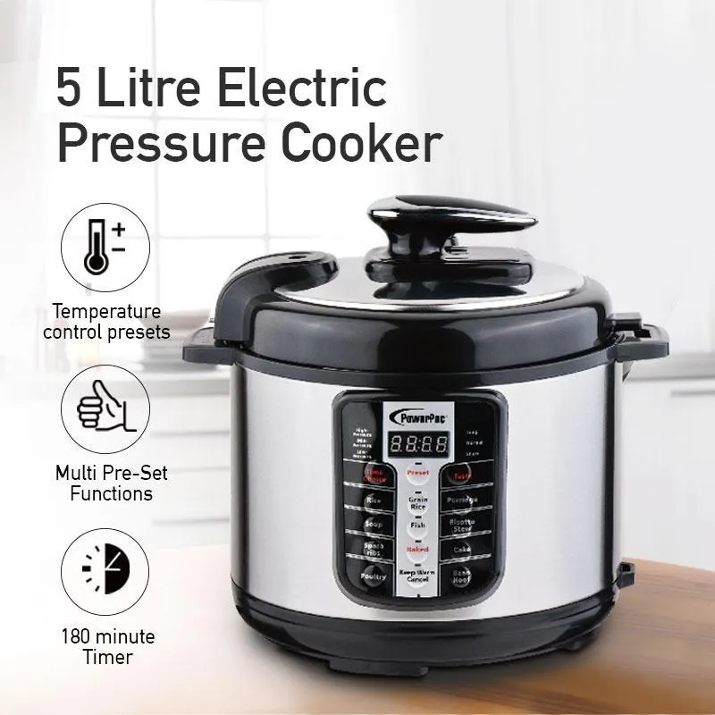 Electric Pressure Cooker With Stainless Steel Pot 5.0L (PPC511 SSPOT)