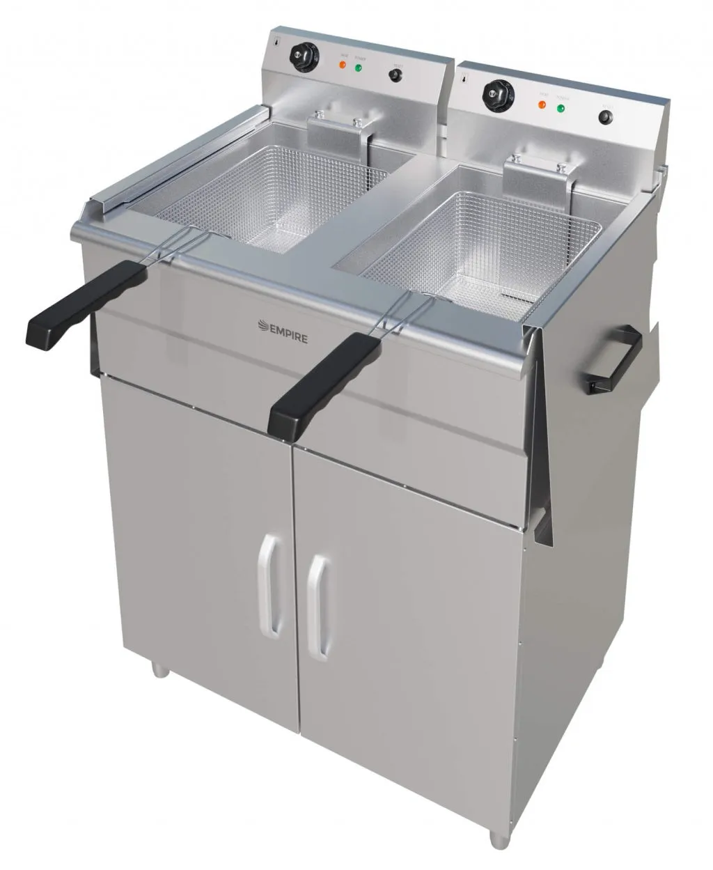 Empire Twin Tank Electric Free Standing Fryer 2 x 12 Litre - EMP-FSEF-10V-2