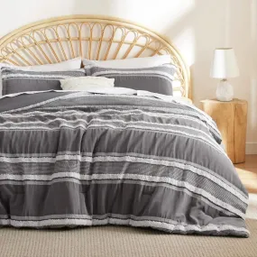 Exotic Foliage Dark Grey Comforter Set